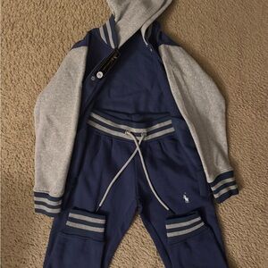 Polo by Ralph Lauren Kids' Navy and Gray Jogger Set